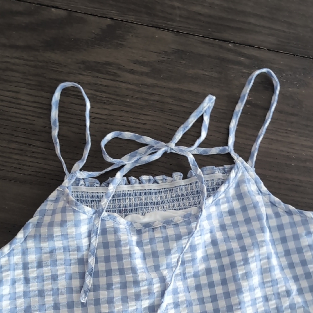 Blue and White Gingham Blu Pepper Dress